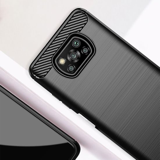 Obal / kryt pre Xiaomi Poco X3 čierny - Forcell CARBON Case