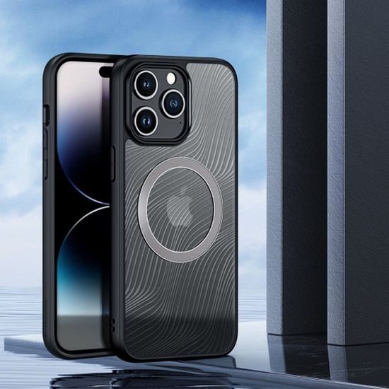 Obal / kryt na Apple iPhone 15 Pro Max černý - DUX DUCIS Aimo Mag MagSafe