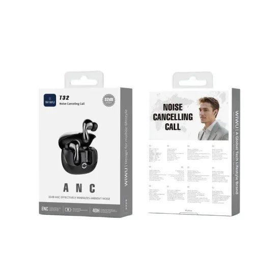 Bezdrátová sluchátka WiWU ANC- černá
