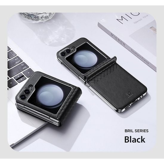 Obal / kryt na Samsung Z Flip6 5G čierny - Dux Ducis Brill