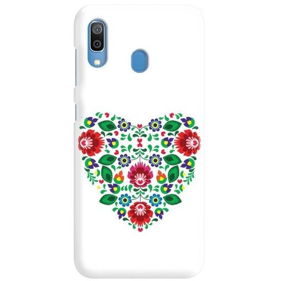 Obal / kryt pre Samsung Galaxy A20 biely FunnyCase Heart