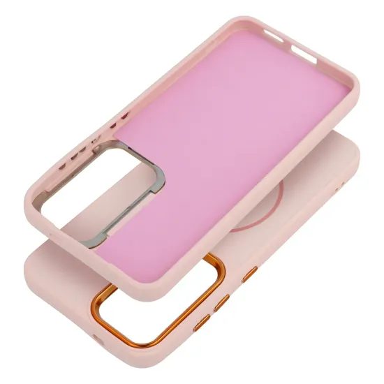 Obal / kryt na Samsung Galaxy A57 růžový - Frame MagCover