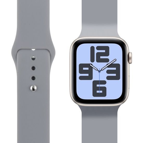Silikonový řemínek OBAL:ME pro Apple Watch 42-49mm M-L šedý
