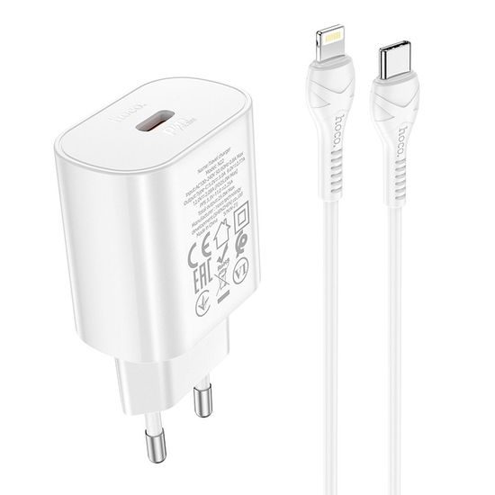 Nabíječka USB - C + kabel Lightning 8-pin 25W bílá
