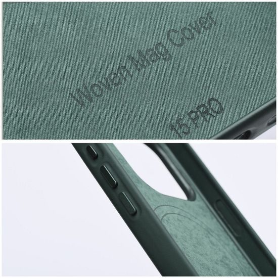 Obal / kryt na Apple iPhone 12 / 12 Pro zelený - Woven Mag Cover