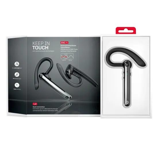 Bezdrátový mono headset (ENC, Multipoint, BT 6.0 + EDR, 90mah) FORCELL Orion Slim černý