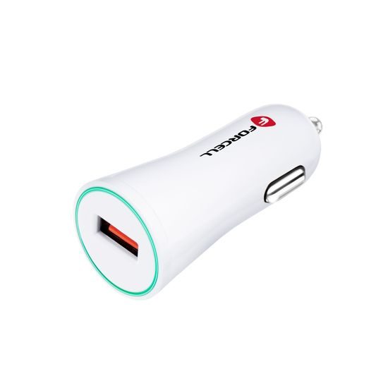 Nabíječka do auta 2,4A Quick Charge bílá - Forcell