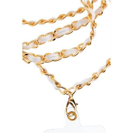 Přívěšek k telefonu na krk 116 cm bilý - STRAP