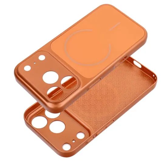 Obal / kryt na Apple iPhone 16 Pro oranžový - Case MAKE 17 MagSafe