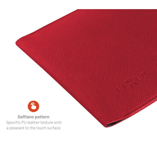 Taštička přes rameno s kapsou FIXED Verona s černou šňůrkou pro mobilní telefony do 7", červená