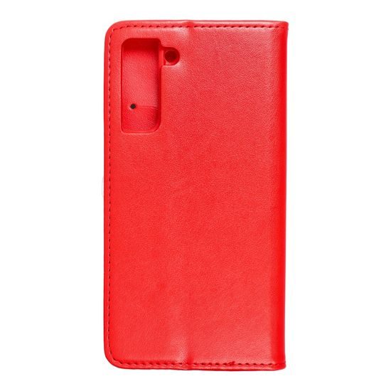 Puzdro / obal pre Samsung Galaxy S21 červený - kniha Magnet Book