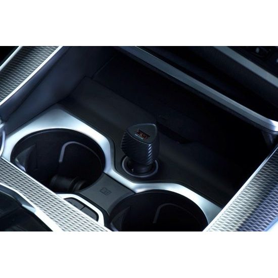 Nabíjačka do auta USB QC 3.0 18W čierna (celkom 18W) - FORCELL CARBON