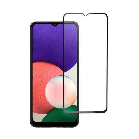 Tvrzené / ochranné sklo Samsung Galaxy A22 5G černé - Full Glue Blue Star