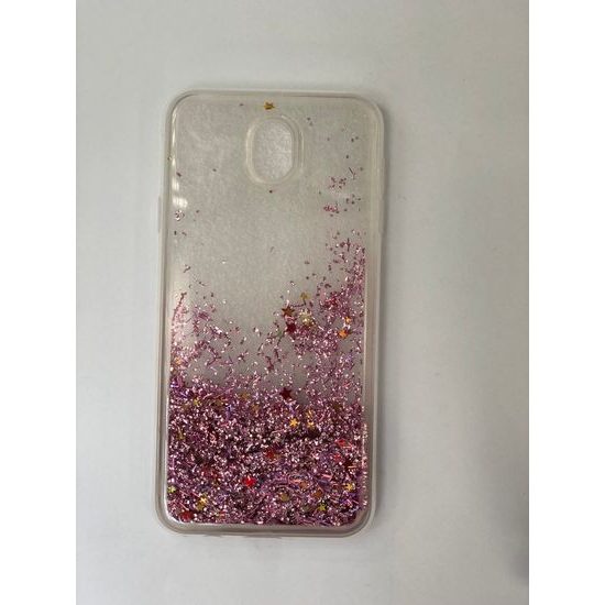 Obal / kryt na Samsung Galaxy J7 2017 růžový se třipkami - SAND Case