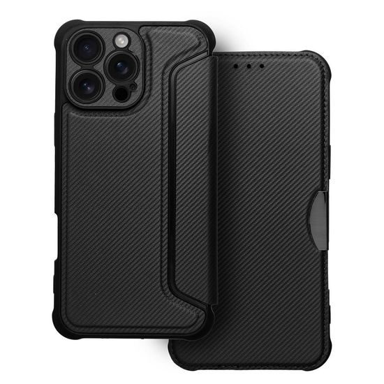 Pouzdro / obal na Apple iPhone 16 Pro Max černé - knížkové RAZOR