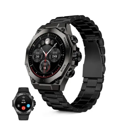 KSIX Titanium chytré hodinky AMOLED 1,43" černé