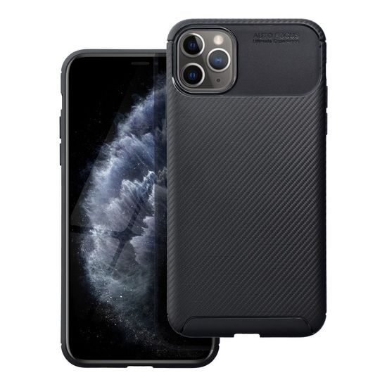 Obal / kryt na Apple iPhone 11 Pro Max černý - CARBON PREMIUM