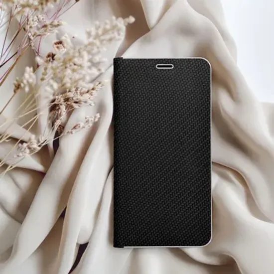Pouzdro / obal na Apple iPhone 17 Pro černé - knížkové Luna book Carbon Case