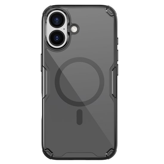 Obal / kryt na Apple iPhone 17 průhledný-černý - Nillkin Nature TPU PRO Magnetic
