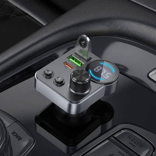 Transmiter FM bluetooth 5.4 + USB-A / USB-C 48W - HOCO