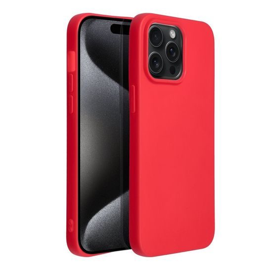 Obal / kryt na Apple iPhone 15 PRO MAX červený - SOFT Case