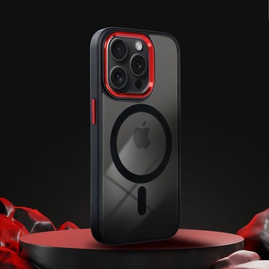 Obal / kryt na Apple iPhone 16 Pro Max červený - COLOR EDGE MAG COVER