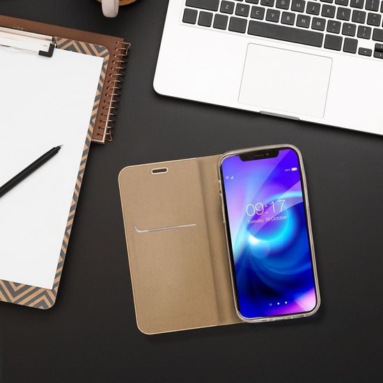 Puzdro / obal na Xiaomi Redmi 12C zlatý - kniha LUNA