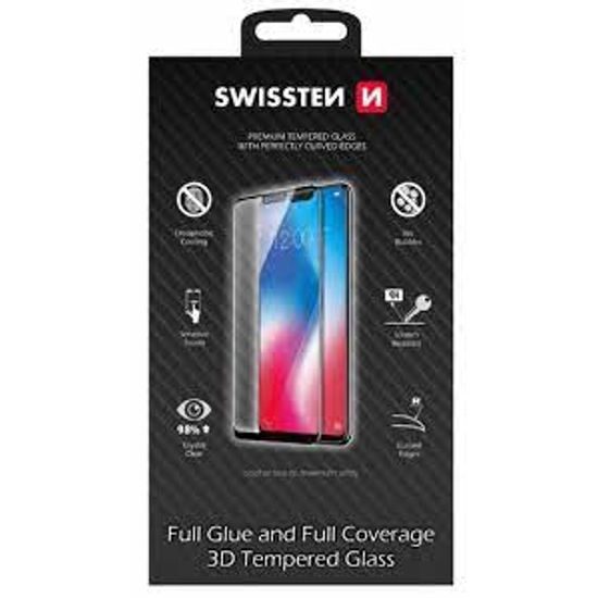 Tvrdené / ochranné sklo Apple iPhone 13 Pro Max čierne - Swissten Ultra Durable 3D Full Glue