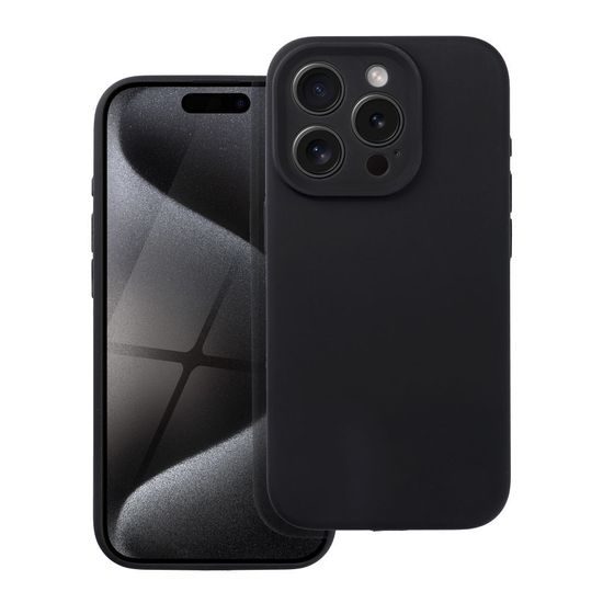 Obal / kryt na Apple iPhone 15 Pro černý - Silicone Case 2mm