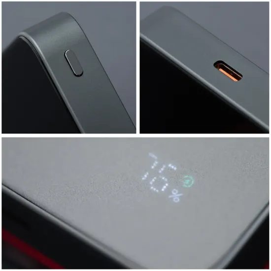 Tenká powerbanka Forcell F-Energy Super Slim F10k8 s MagSafe PD3.0 QC4.0 15W 10000mAh - černá