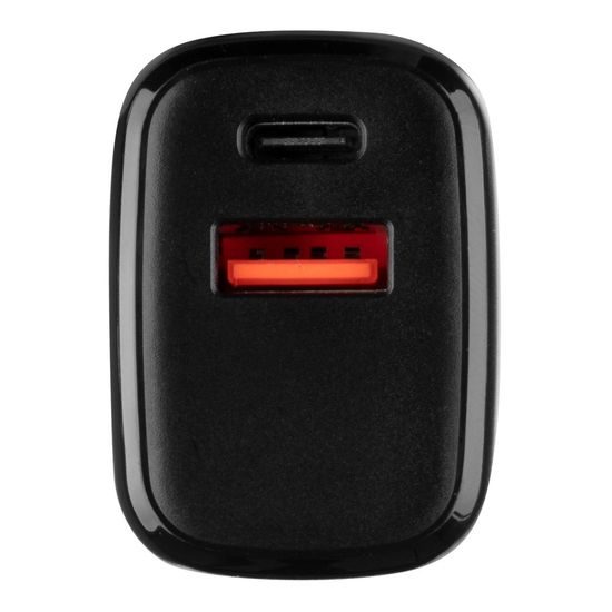 USB C, USB A 20W čierna sieťová nabíjačka - Tactical