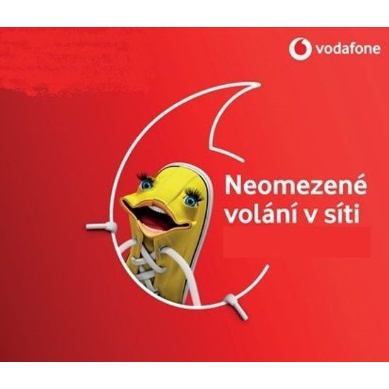 SIM karta Vodafone Neomezené volání v síti + 1,5GB (150,- kredit)
