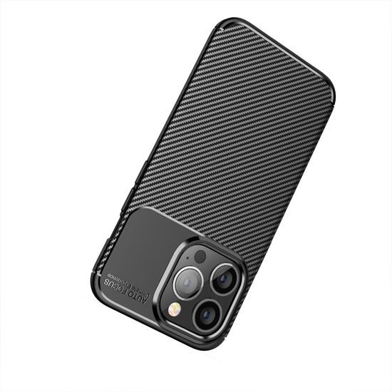 Obal / kryt na Apple iPhone XR čierne - Forcell CARBON