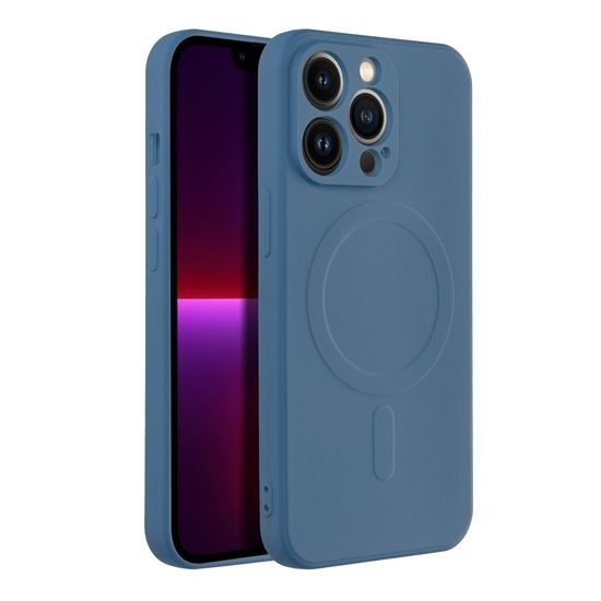 Obal / kryt na Apple iPhone 13 PRO modrý Sillicone Mag Cover