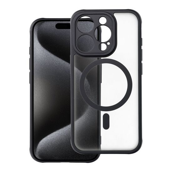 Obal / kryt na Apple iPhone 15 PRO černý - Full Matte Mag Cover