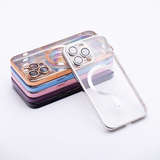 Obal / kryt na Apple iPhone 15 strieborný - Electro Mag Cover