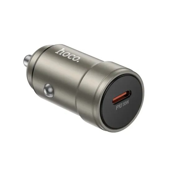 Nabíječka do auta USB C 30W šedá - HOCO