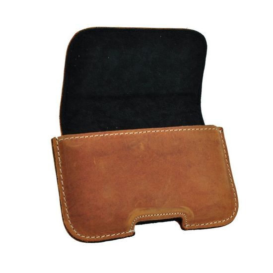 Pouzdro / obal na Sony Xperia J/ST26I /Apple Iphone 5/5S/5SE/5C hnědé - na opasek Forcell Leather 200A Model 2