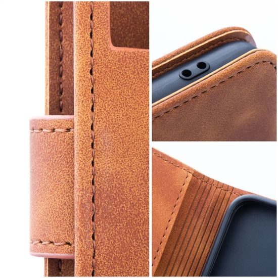 Pouzdro / obal na Xiaomi Redmi 9AT / Redmi 9A hnědý - knížkový Forcell TENDER