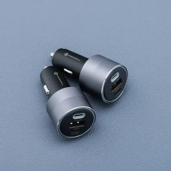 Nabíječka do auta 85W PD+QC4.0+SAM SFC2.0, 2xUSB C+USB A - FORCELL F-ENERGY