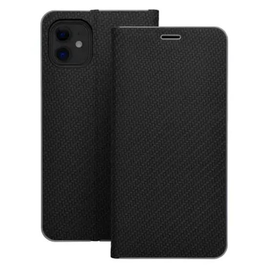 Pouzdro / obal na Apple iPhone 17 Air černé - knížkové Luna Book Carbon Case