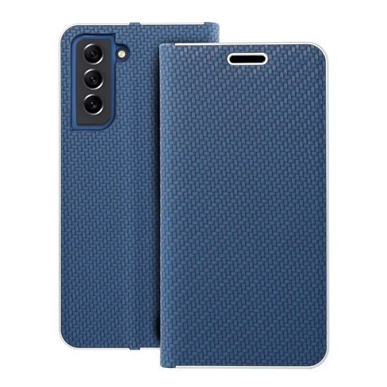 Pouzdro / obal na Samsung Galaxy S21 modré - knížkové Luna Carbon