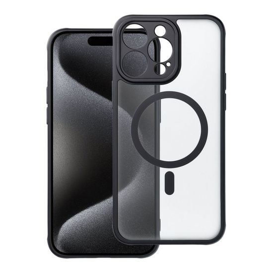 Obal / kryt na Apple iPhone 15 PRO Max čierne - Full Matte Mag Cover