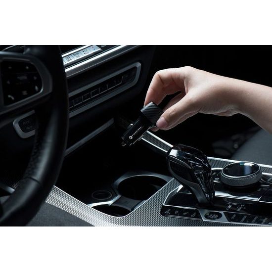 Nabíjačka do auta USB QC 3.0 18W čierna (celkom 18W) - FORCELL CARBON