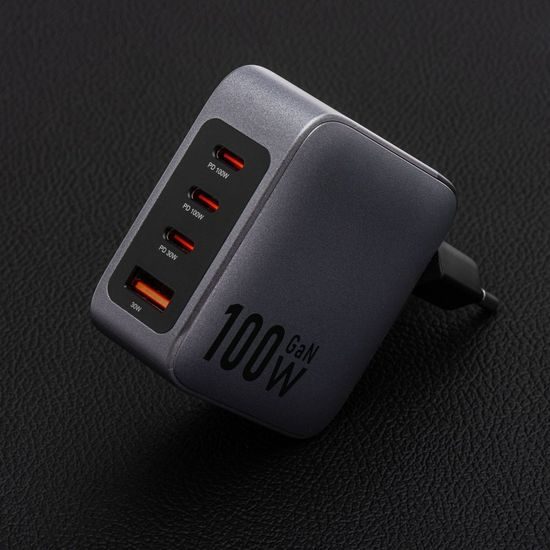 Cestovní nabíječka Forcell F-Energy se zásuvkami 3x USB C a USB A - 100W s funkcí PD a Quick Charge 4.0