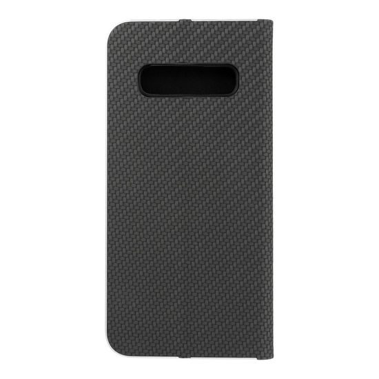 Pouzdro / obal na Samsung Galaxy S10 Plus černé - knížkové LUNA CARBON