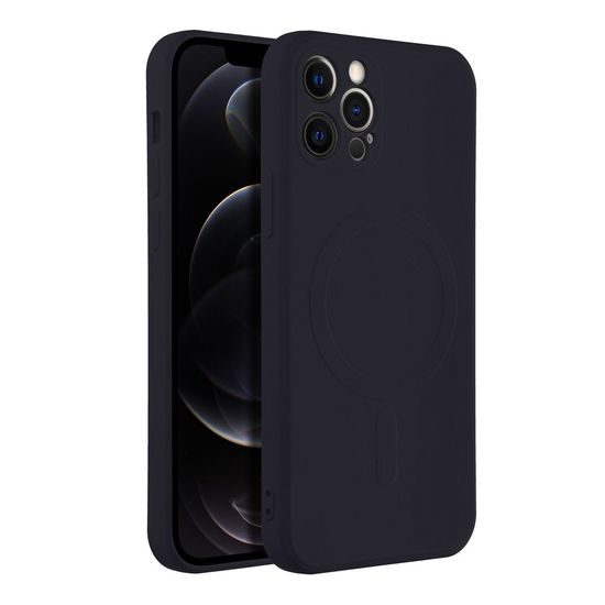 Obal / kryt na Apple iPhone 12 PRO černý Sillicon Mag Cover