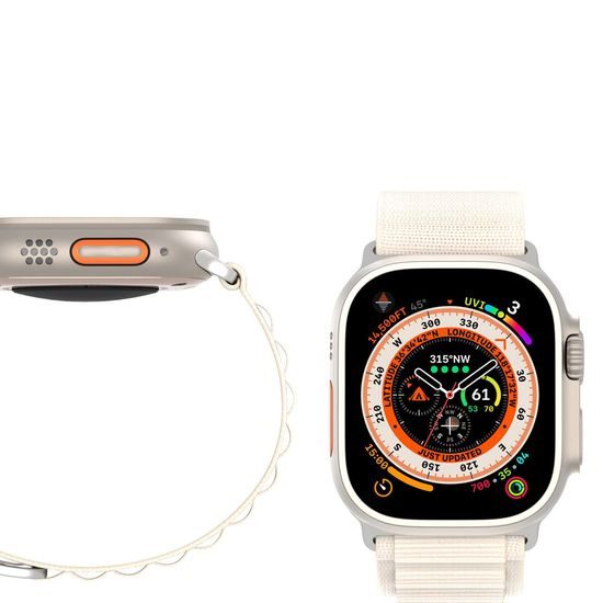 Řemínek na Apple Watch 42/44/45/49mm platinový - DUX DUCIS GS