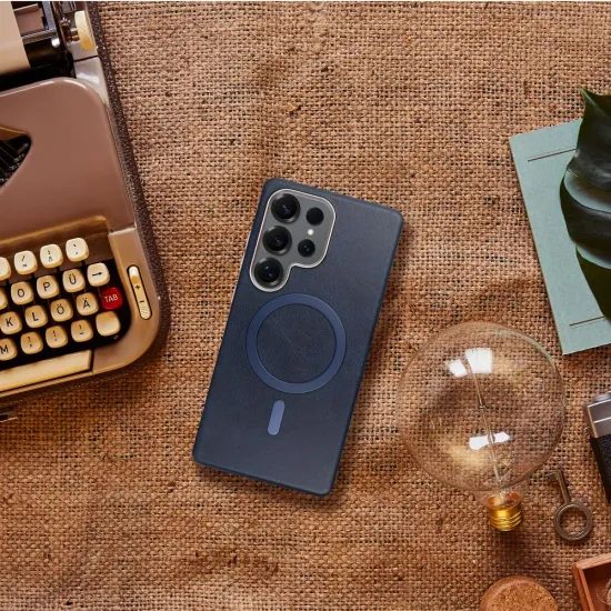 Obal / kryt na Samsung Galaxy A37 modrý - Gentleman Mag Cover