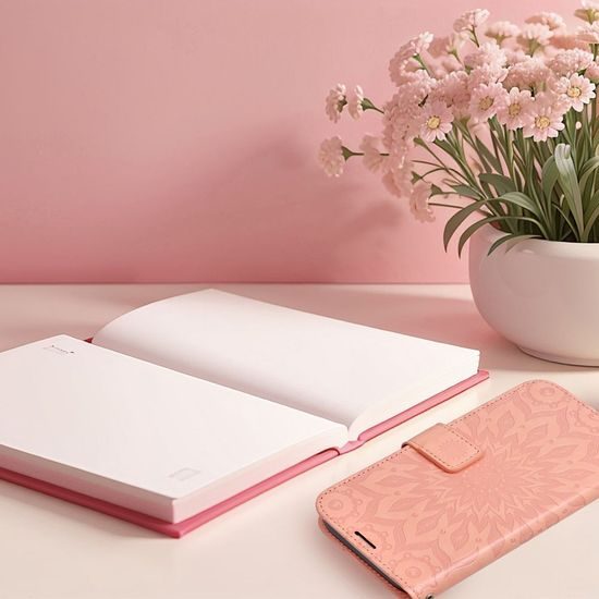 Pouzdro / obal na Apple iPhone 16 Pro Max oranžové - knížkové MEZZO Book